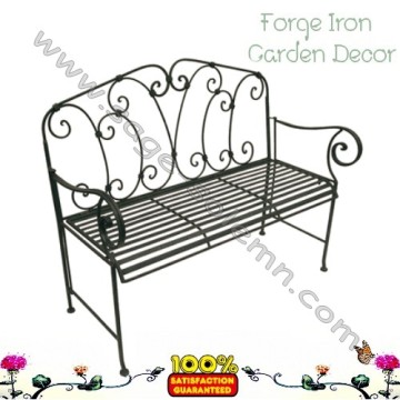 High Quality Wrought Iron Garden Bench with New Design