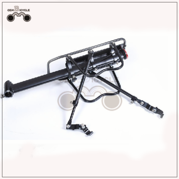 quick release mountain bicycle rear rack with reflector
