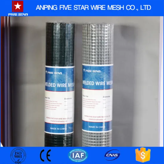 China Manufacturer 4x4 Green Vinyl Coated Welded Wire Mesh Fence