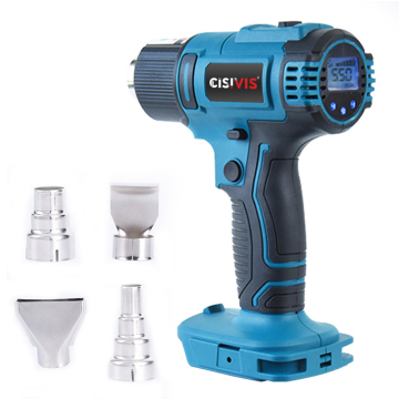 Industrial Grade High Power Digital Display Wireless Hot Air Gun with Lithium Battery and Temperature Adjustment