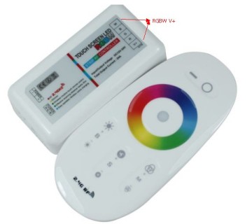 2.4G Wireless Touch Screen RGB LED Controller with RF Remote