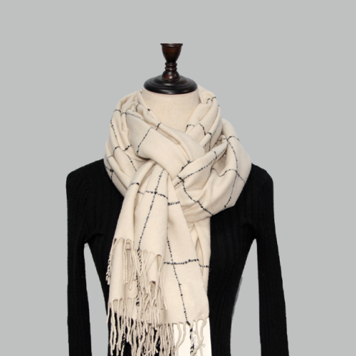 100% Wool Unisex Gaya Asas Scarf Panjang