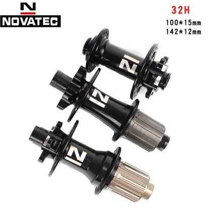 NOVATEC Mountain bike wheel hubs D791 D792sb front 100.110mm*15mm rear 142.148mm*12mm Disc brake 4bearing bicycle wheel hub