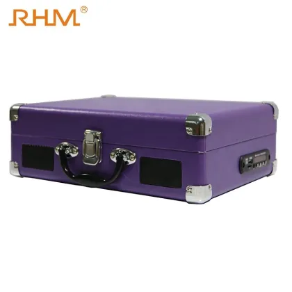 RHM Retro Vinyl Record Turntable Player with Speaker