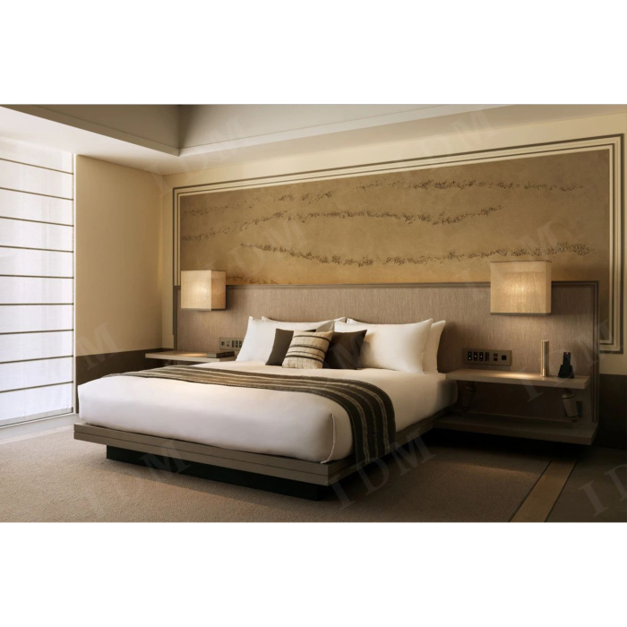 Móveis de quarto de hotel moderno de tamanho de estrela personalizada