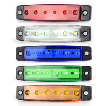 Lampu lampu penanda sampingan yang diterajui oleh 6 LED untuk treler dan kenderaan trak
