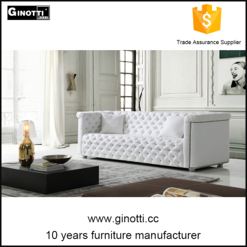 Top grain middle east chesterfield leather sofa