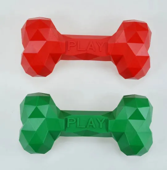 Durable TPR Dog Chew Bone Toy with Squeaker