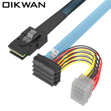 MINI SAS SFF-8087 to 4SFF-8482 with Power SAS Controller and Cable