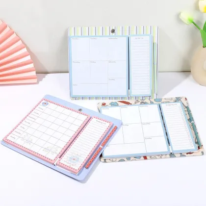 Custom 6x9 Inches Magnetic Notepad, 60 Pages, Leather-Look Planner