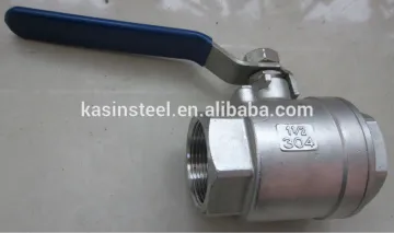 Stainless steel 2 pieces threaded ball valve