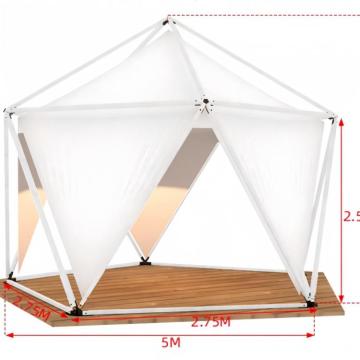 Luxury Diamond-Shaped Dining Tent with Coconut Shell Hotel Concept using Oxford Fabric for Restaurants