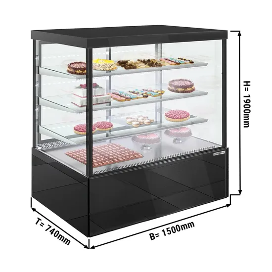 Front Curved Glass Bakery Cake Cabinet Chocolate Cake Display Freezer Showcase
