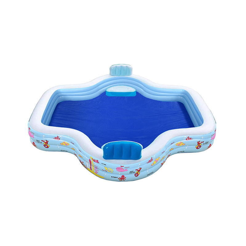 Inflatable Pool with 2 Seats Family Paddling Pool