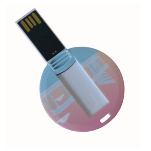 Thin Round card Shape usb flash drive