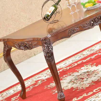 Antique Dining Table Solid Wood royal design dining table set