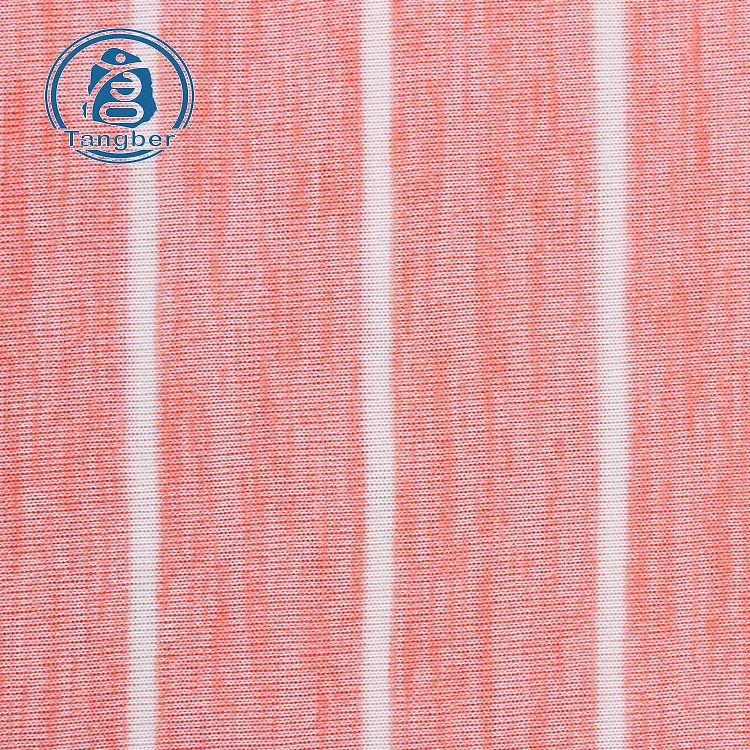 knitted fabric polyester stripe cotton for sweater