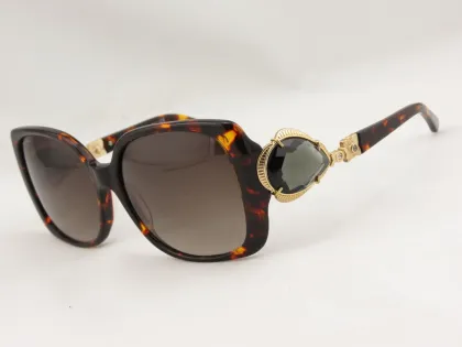 Colorful Frame Smoke Lens Brand Name Sun Glasses For Women Bvlgari 8081 851/13 59-17 135