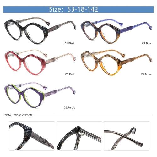 Wavy Butterfly Layered Acetate Optical Frames ME2049