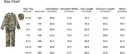 Soldier Costume Army Camouflage Uniform