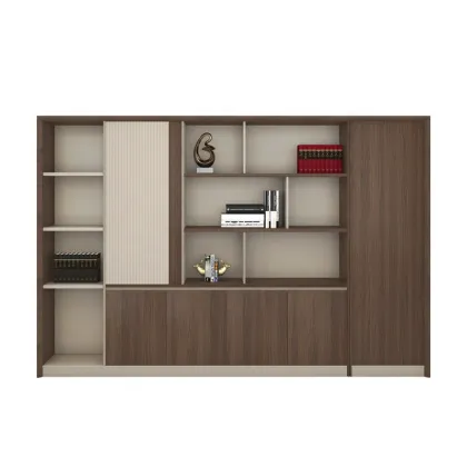 Wooden Office File Bookcase - Storage Rack for Cabinets and Furniture