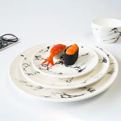 wholesale plates sets dinnerware ceramic marble ceramic plate sets restaurant plates