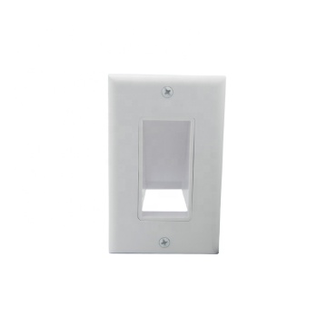 US Type 1 Gang Low Voltage Cable Passthrough Recessed Wall Plate