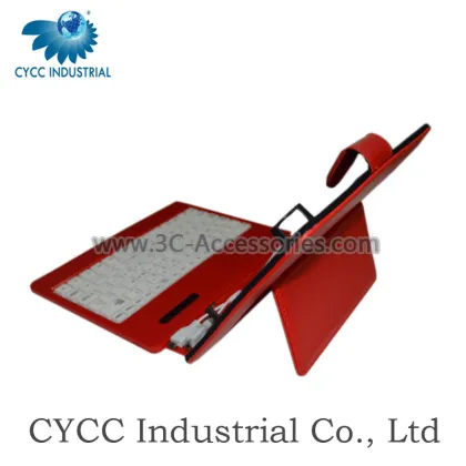 Smart Tab Bluetooth Keyboard Leather Case for 7'' Tablet PC