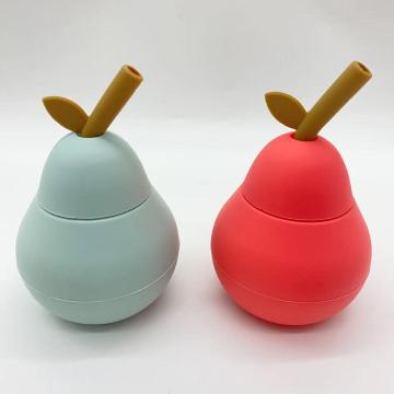 Silicone Pear - shaped Anti - slip Straw Cup