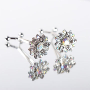 Flower Diamond Brooches for Muslim Women Hijab Clips