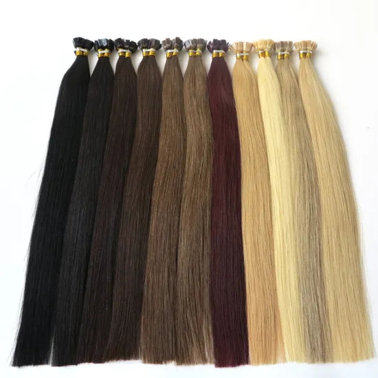 22inch 1.0g/strand M27/613# 75s Top Grad Prebonded Colored Human Hair Extension Flat Tip Indian Chinese Hair I-tip Hair 50s/pack