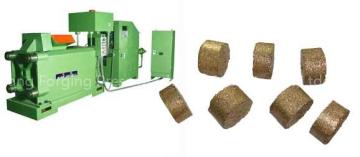 Metal scrap briquetting press