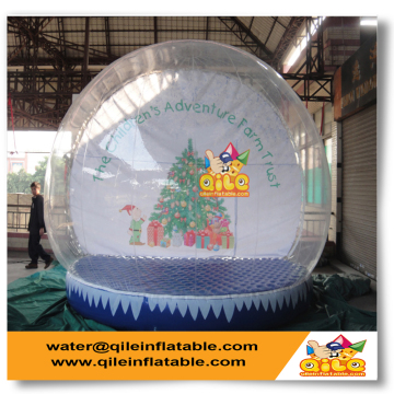 custom size PVC Christmas tree inflatable snow globe for holiday decoration with top quality