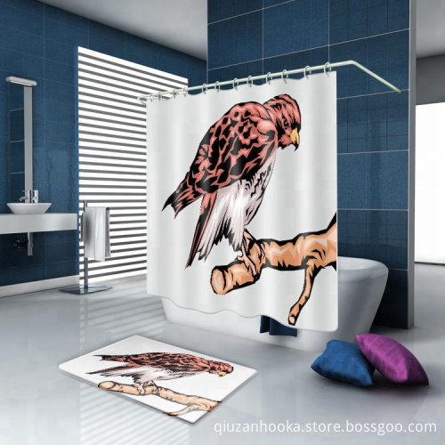 PEVA novelty custom bathroom transparent shower curtain