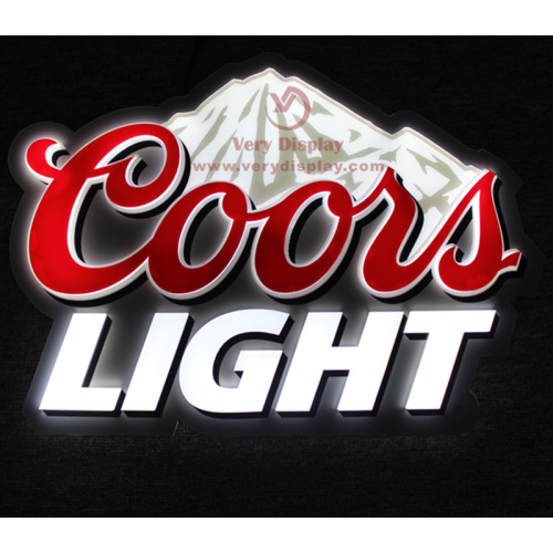 Coorslight acryl 3D lichtbord