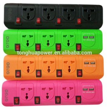 4/5/6 way surge protector power extension cord/ power extension board with usb