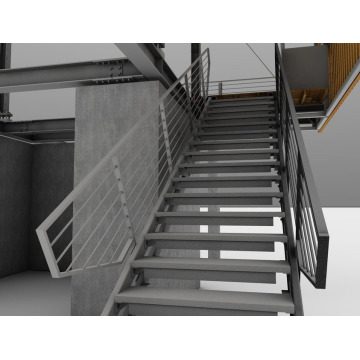 Lift shaft and staircase on a construction site