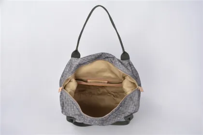 Nylon and Saffiano Leather Rains Duffle Multi-purpose Bag