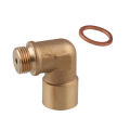 Separador de sensor O2 de bronce de codo 90 grados