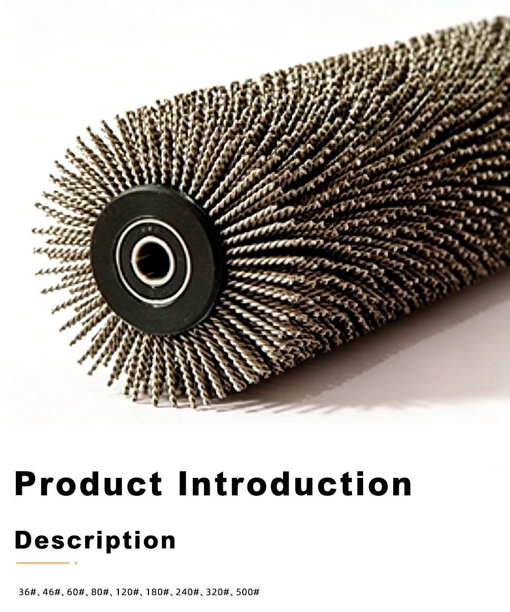Abrasive Roller Brush for Industrial Surface Finishing x