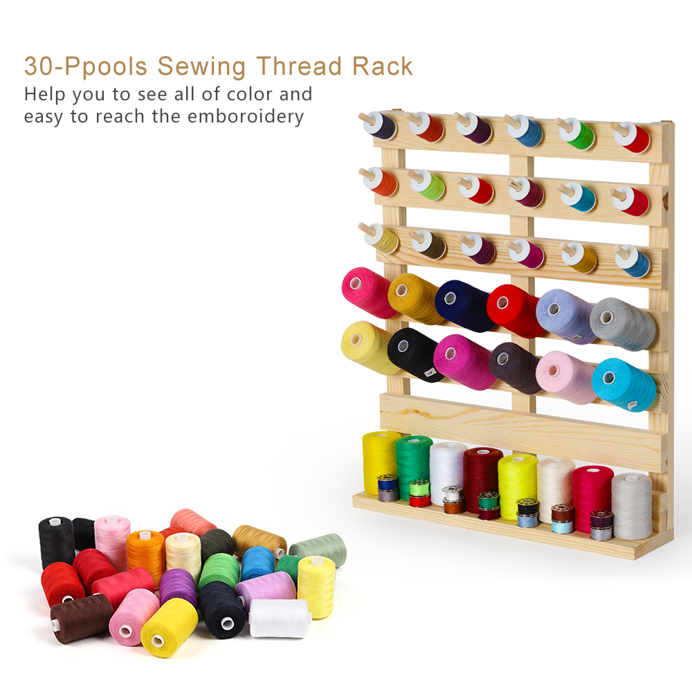 Orginal Wood Color Sewing Thread Shelf