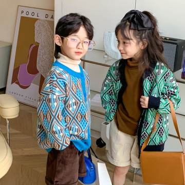 Cardigan in stile coreano a maglia per bambini