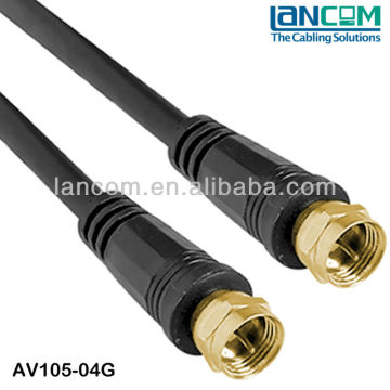 F Screw/F Screw B Pin Type TV Cable,RG6,75ohm,Gold Plated