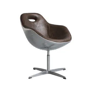 Vintage Aviator Leisure Chair - High Quality Swivel Aluminum for Living Room Office