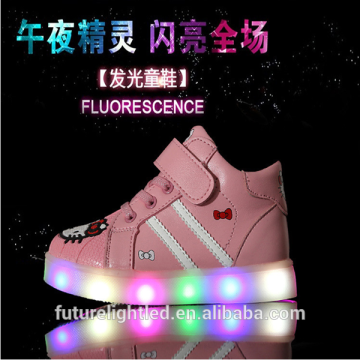 Cheap Hello Kitty light up led kids yeezy light shoes