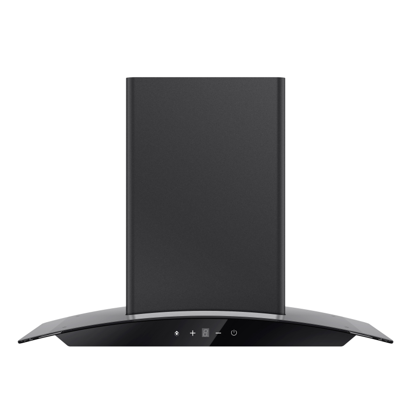 Cooker Hood Kitchen Appliance Factory Price with Copper Motor Black Chimney Wall Mounted Electrical Appliances Range Hood