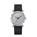 Luxo de Luxo de Luxo Iced Diamond Dials Watch Leather