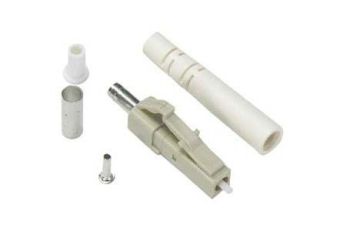 Lc Optical Fiber Connector Mulimode Beige Color For Cable 3.0mm