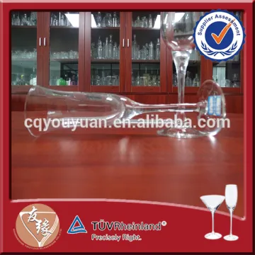 Tulip Shaped Unique Champagne Flutes Flat-bottom Glass Champagne Flute