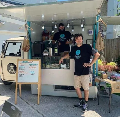 Hanyi Piaggio Ape Electric Tricycle Food Truck for Ice Cream Sales